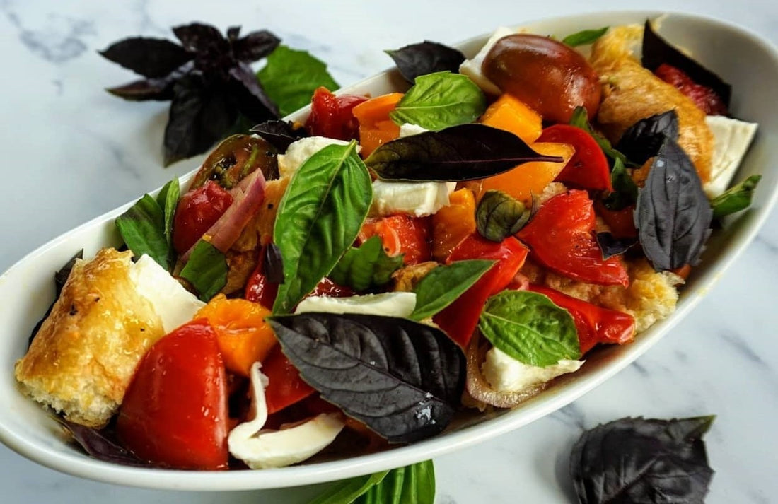 Calabrian Pesto Panzanella Salad
