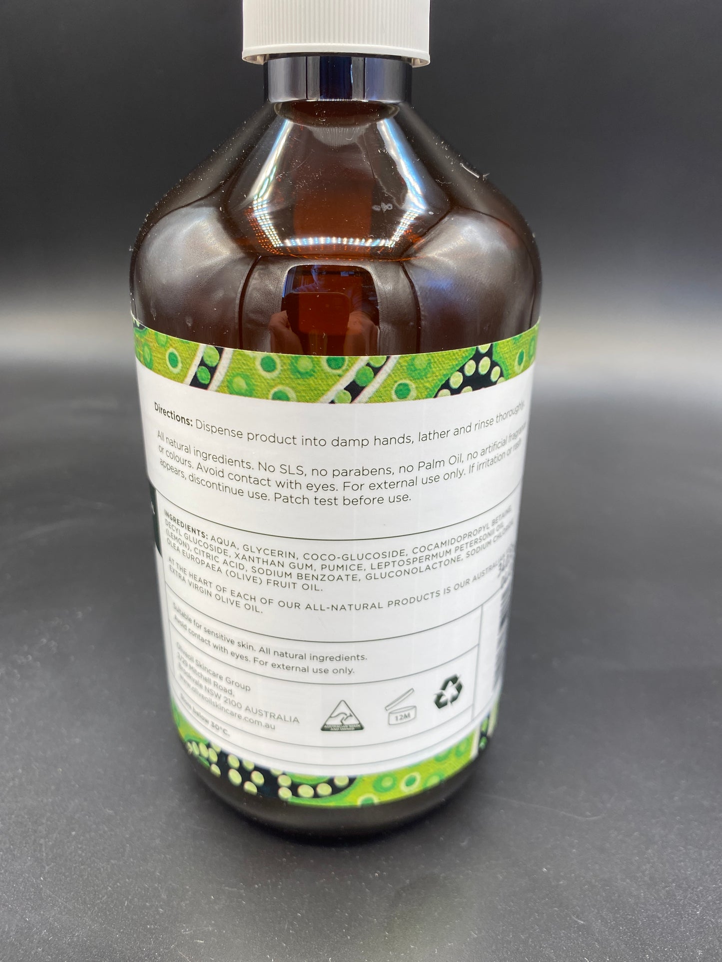 Olive Oil Skincare Lemon Scented Tea Tree Hand Wash