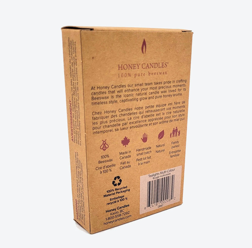 Honey Candles Tealight Coloured 6-pack
