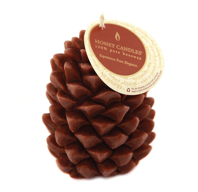 4" Ponderosa Pinecone Beeswax Candle