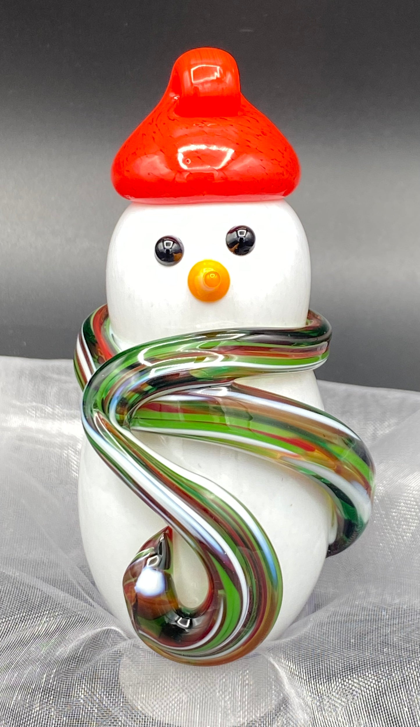 Hand Blown Glass Snowman no