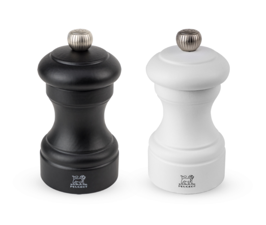 Moulin Poivre & Sel Peugeot-Bistro Noir/Blanc Mat 10cm*