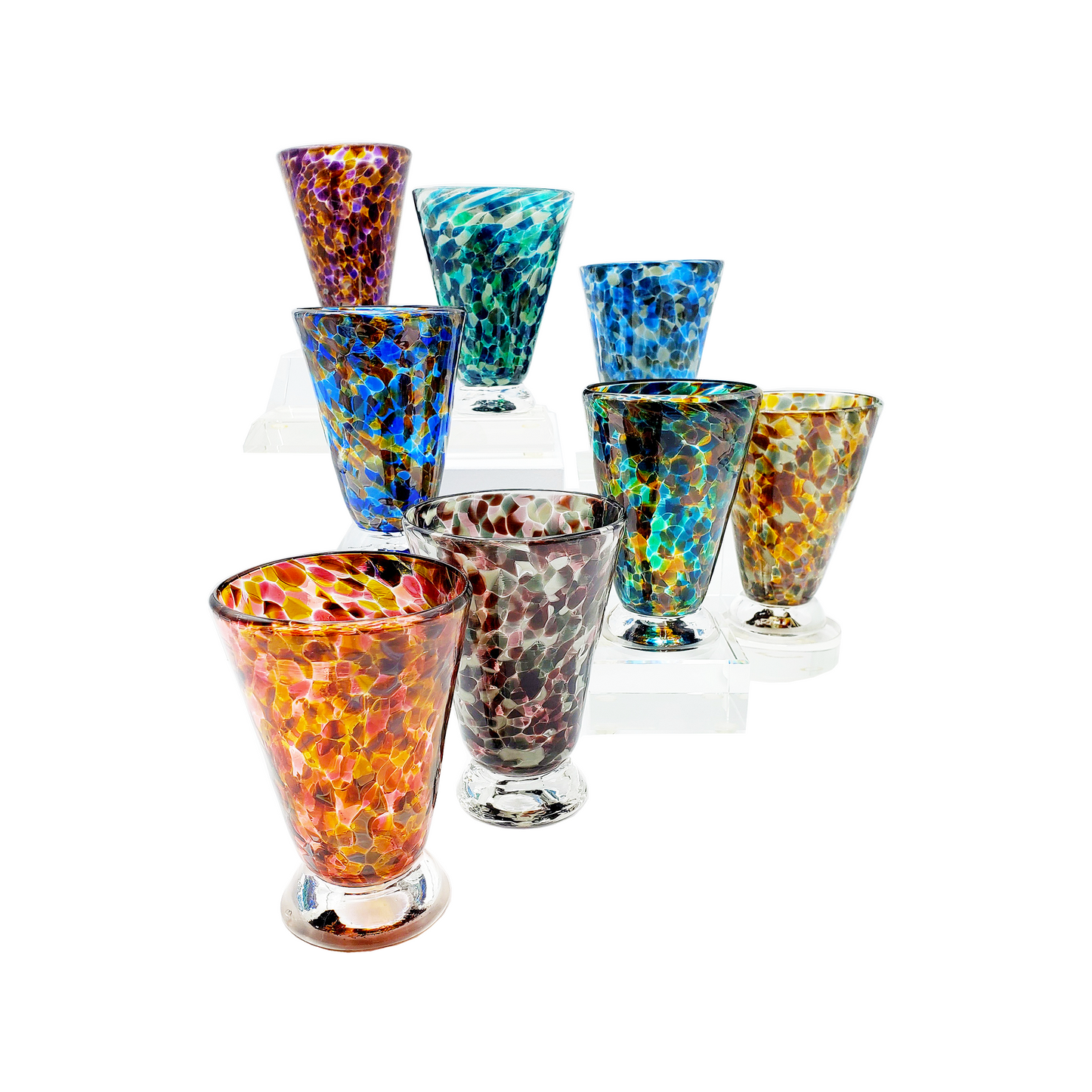 Verre soufflé à la main - Coupe Speckle