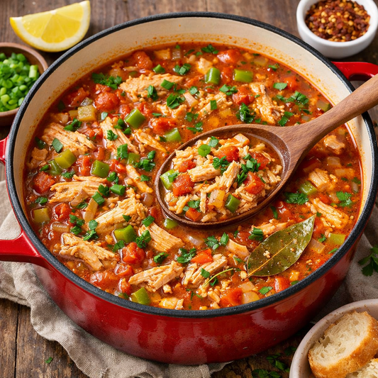 Cajun Inspired Chicken & Rice Soup