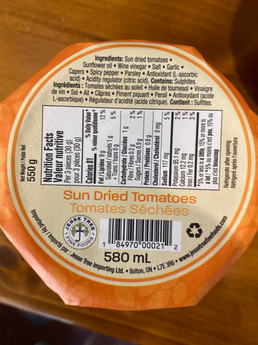 Sun Dried Italian Tomatoes