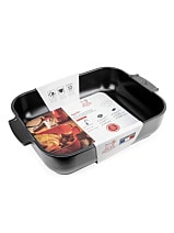 Peugeot Ceramic Rectangular Baker Satin Black 40 cm(15 3/4")