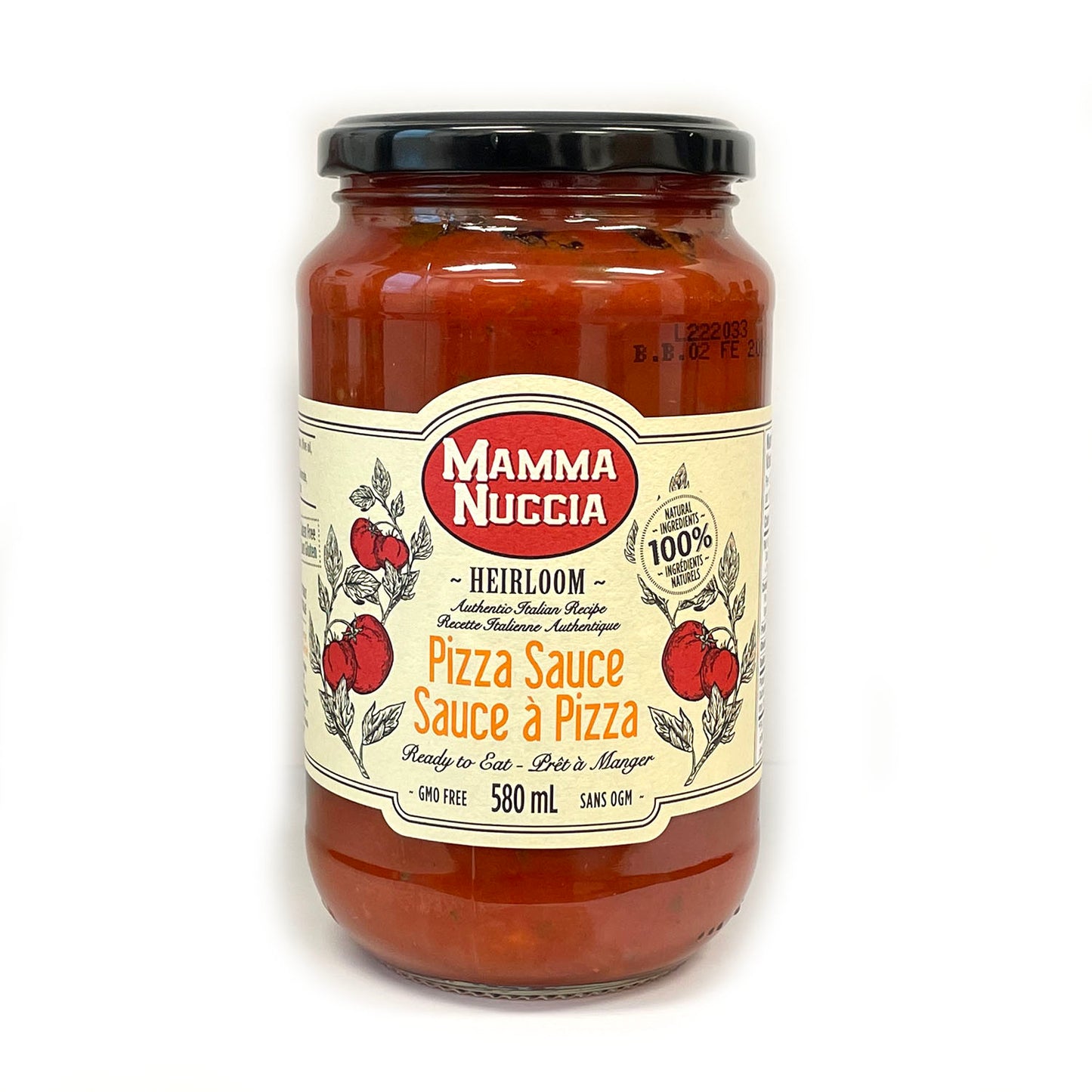 100% Natural Pizza Sauce - Mamma Nuccia (580ml)