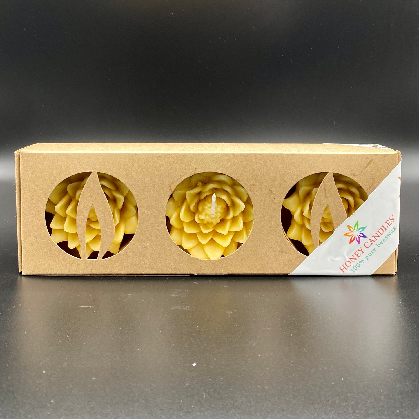 3" Floating Lotus Blossom Beeswax Candles