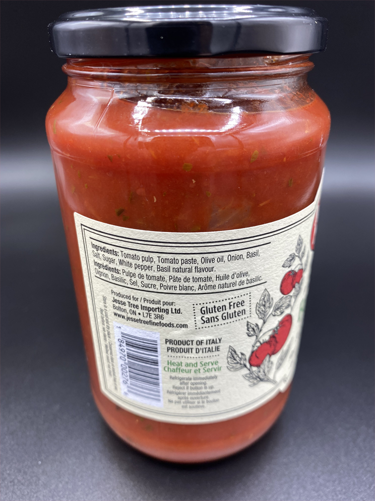 Sauce Tomate Basilic - Mamma Nuccia Basilico (580ml)